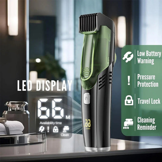 Steel Habbits™ No‑Mess Vacuum Beard Trimmer